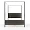 Martha Stewart Hayes Queen Size Solid Wood Canopy Platform Bed w/Wood Headboard and Footboard, Dark Gray MG-90025-CQ-DKGY-MS - alternate 7